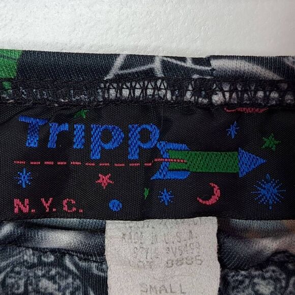 TRIPP NYC Vintage 80s 90s Pinball Space Print Pants size Small RARE - Picture 4 of 8
